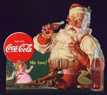 Das erste Santa-Claus-Motiv für Coca-Cola (von Haddon Sundblom, 1931)
