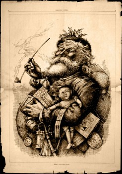 Merry Old Santa Claus, Holzschnitt von Thomas Nast in Harper's Weekly – 1. Januar 1881